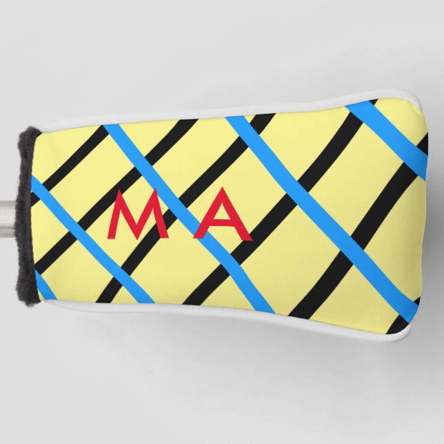Funda Para Palo De Golf Monograma simple añada su letra de nombre man mini (Anverso)