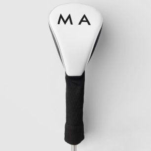 Funda Para Palo De Golf Monograma simple añade tu letra de nombre hombre m