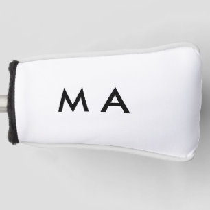 Funda Para Palo De Golf Monograma simple añade tu letra de nombre hombre m