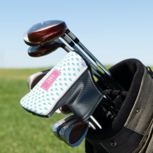 Funda Para Palo De Golf Monograma triple náutico preppy