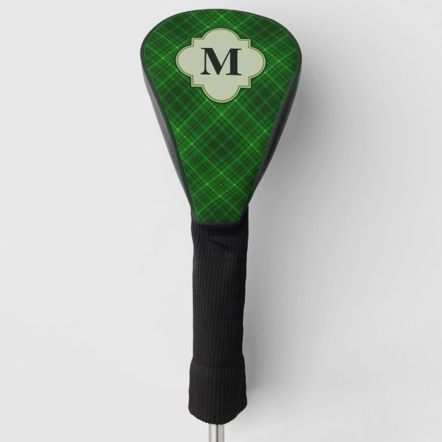 Funda Para Palo De Golf Monograma verde (Anverso)