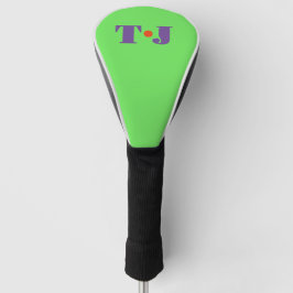 Funda Para Palo De Golf Monograma Verde Brillante