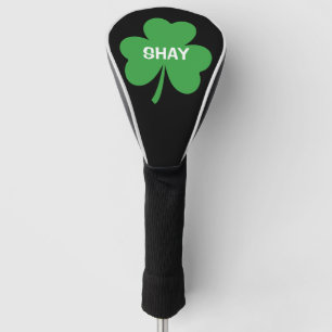 Funda Para Palo De Golf Monograma Verde Trébol Irlandés