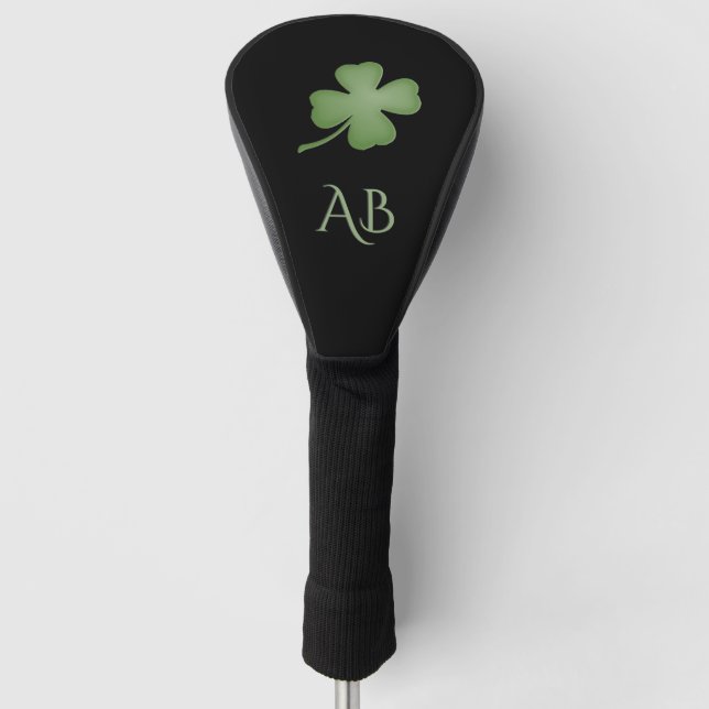 Funda Para Palo De Golf Monogramado de cuatro hojas (Anverso)