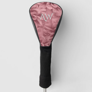Funda Para Palo De Golf Monogramo de Mauve Dahlias Floral
