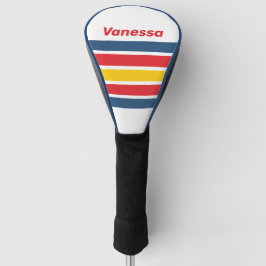 Funda Para Palo De Golf Montaña Retro a Través de Rayas con Nombre