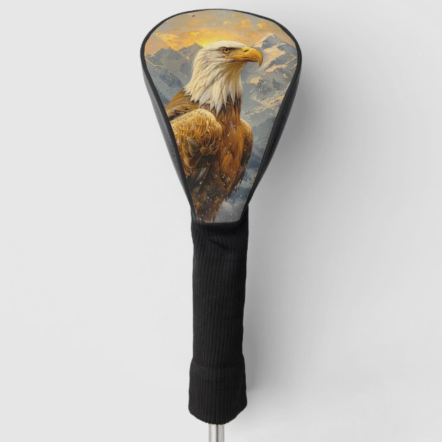 Funda Para Palo De Golf Montañas acuáticas del águila calva (Anverso)