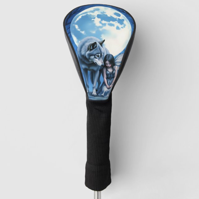 Funda Para Palo De Golf Moonlit Bond – The Wolf and the Gothic Fairy.   (Anverso)