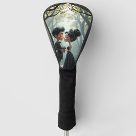 Funda Para Palo De Golf Moonlit Vows – A Cute Gothic Wedding Moment. 