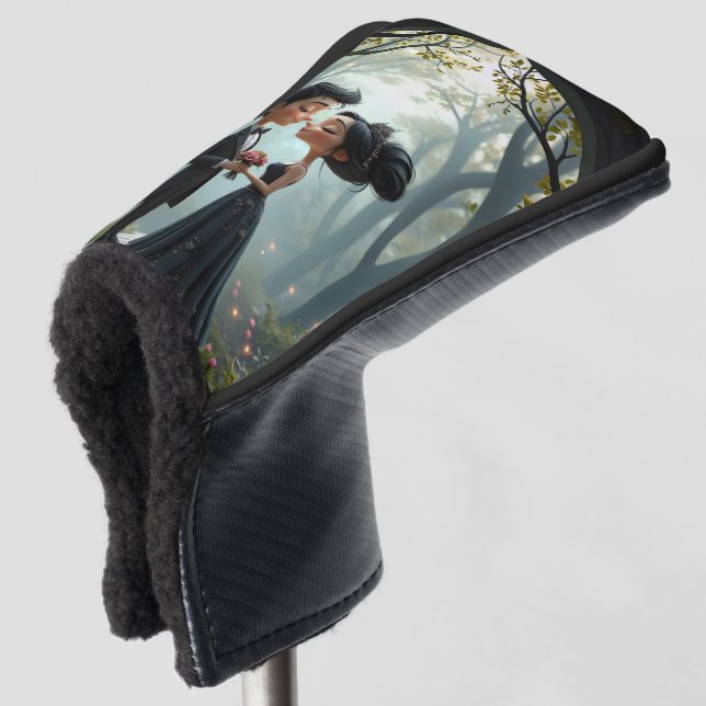 Funda Para Palo De Golf Moonlit Vows – A Cute Gothic Wedding Moment.  (Anverso 3/4)