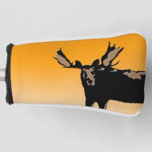 Funda Para Palo De Golf Moose al atardecer - Original Wildlife Art