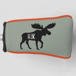 Funda Para Palo De Golf Moose Silhouette Custom Name Wildlife Wild Animal