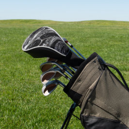 Funda Para Palo De Golf Mosaico de cromo líquido plateado