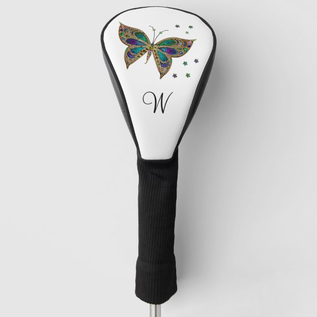 Funda Para Palo De Golf Mosaico mariposa inicial (Anverso)