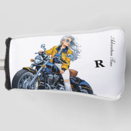 Funda Para Palo De Golf Motociclista en tiempo de aventura: cubierta de pu