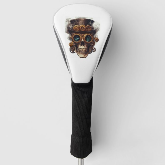 Funda Para Palo De Golf Motor de cráneo steampunk (Anverso)