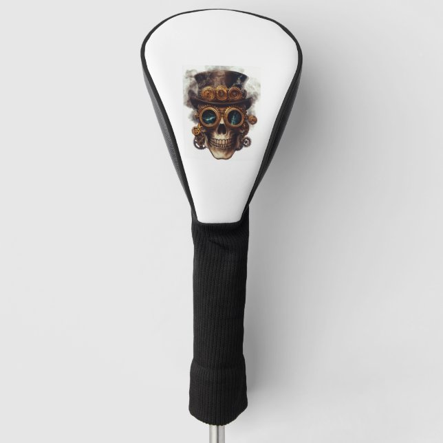 Funda Para Palo De Golf Motor de cráneo Steampunk (Anverso)