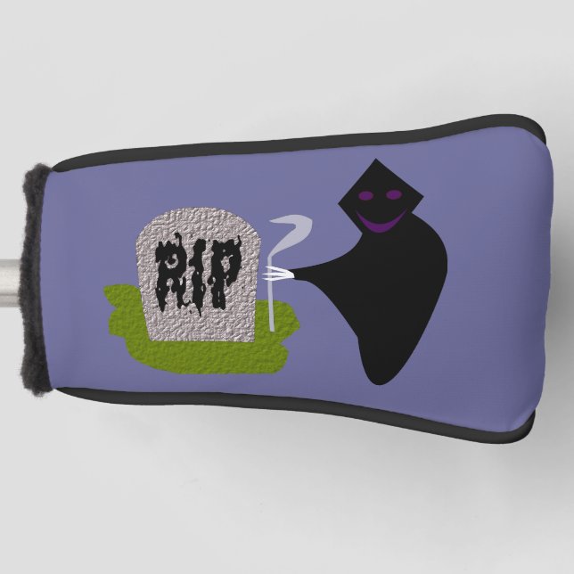 Funda Para Palo De Golf Muerte en el cementerio de Halloween (Anverso)