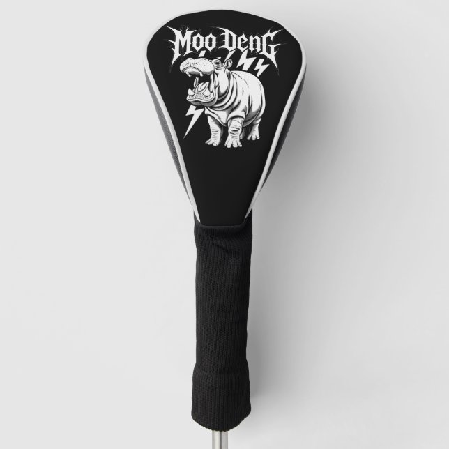 Funda Para Palo De Golf Muerte Metalizado bebé cutáneo Hippo Moo Deng Hipp (Anverso)