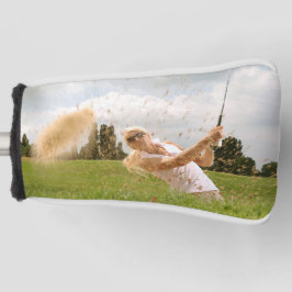 Funda Para Palo De Golf Mujer balanceando un club de golf Putter Golf Head