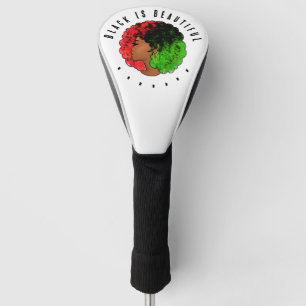 Funda Para Palo De Golf Mujer niña negra panafricana orgullo afro verde ro