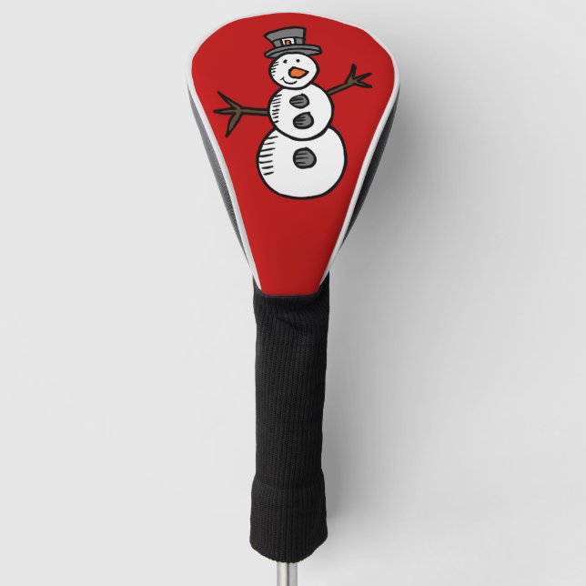 Funda Para Palo De Golf Muñeco de nieve (Anverso)