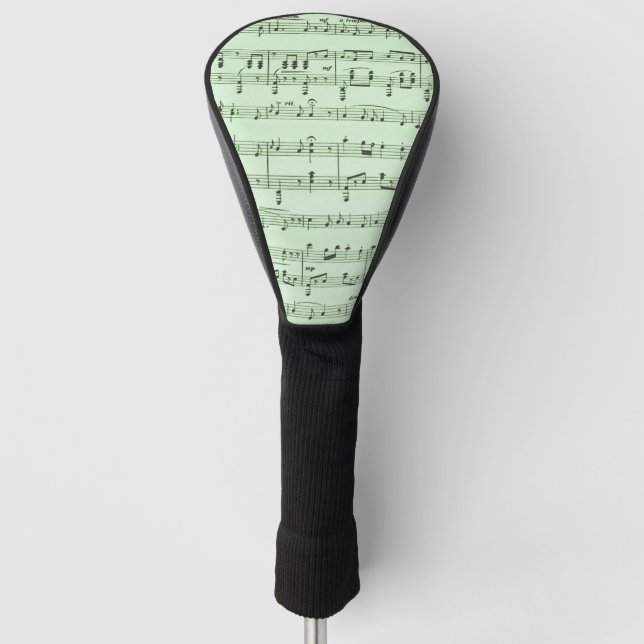 Funda Para Palo De Golf Música de Hoja Verde (Anverso)