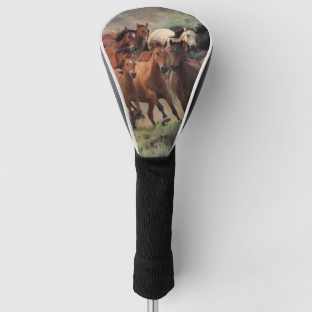 Funda Para Palo De Golf Mustangs salvajes (Anverso)