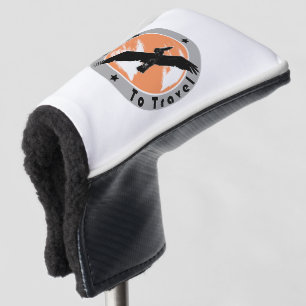 Funda Para Palo De Golf Nacido para viajar cubierta de la cabeza de golf