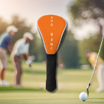 Funda Para Palo De Golf naranja brillante personalizado<br><div class="desc">Presentamos la cubierta clásica de la cabeza de golf con un fondo de color sólido en naranjas brillantes y letra en negrita blanca! Personalízalo con tu nombre, haciéndolo único tuyo. Perfecto para torneos de golf, rondas de fin de semana y sesiones de práctica. Diseñado para los aficionados al golf que...</div>