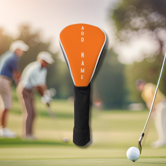Funda Para Palo De Golf naranja brillante personalizado (Subido por el creador)