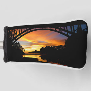 Funda Para Palo De Golf Naranja California Coastal Sunset Under Bridge