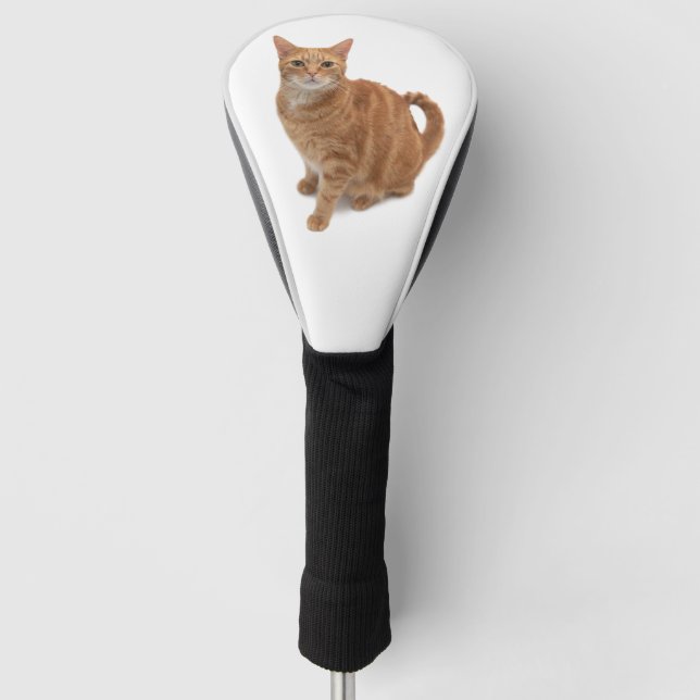 Funda Para Palo De Golf Naranja Cat Standing (Anverso)