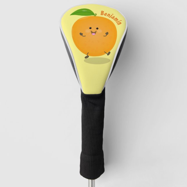Funda Para Palo De Golf Naranja de danza dulce cítricos (Anverso)