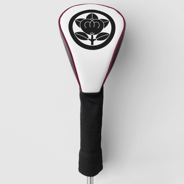 Funda Para Palo De Golf Naranja mandarín en círculo (Anverso)