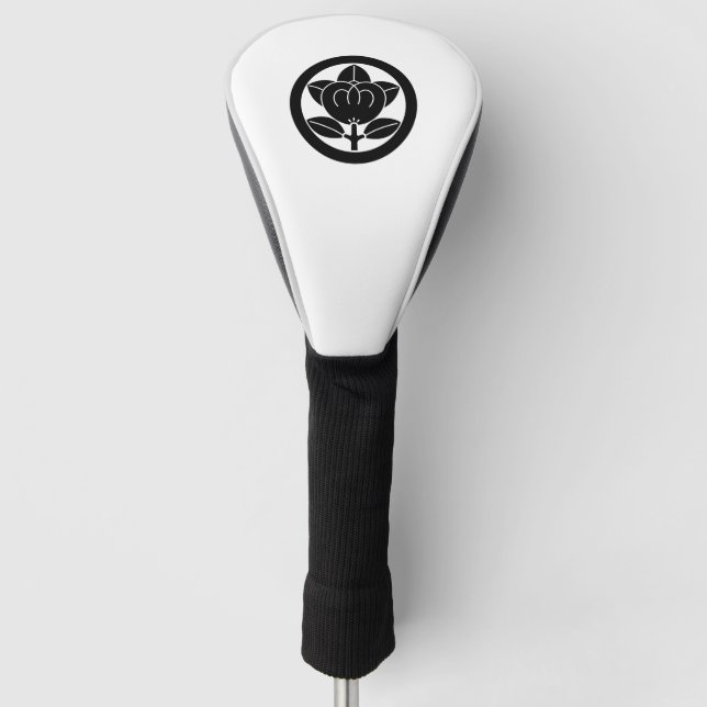 Funda Para Palo De Golf Naranja mandarín en círculo (Anverso)