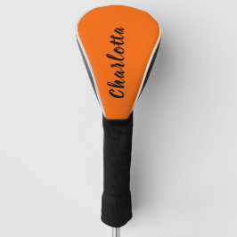 Funda Para Palo De Golf Naranja Neon Sunset Personalizado de color sólido 