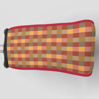 Funda Para Palo De Golf Naranja Red Brown Plaid