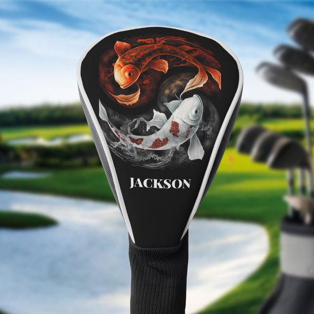 Funda Para Palo De Golf Naranja Y Lucky Koi Fish Personalizado De Arte De  (Subido por el creador)