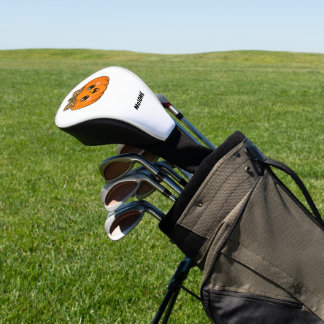 Funda Para Palo De Golf NaranjaLindo Pequeña Calabaza Halloween Personaliz