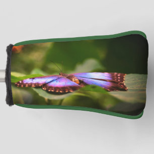 Funda Para Palo De Golf Naturaleza de mariposa azul Tinta de cierre