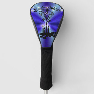 Funda Para Palo De Golf Navidades Artdeco sobre el arcoiris verde azul