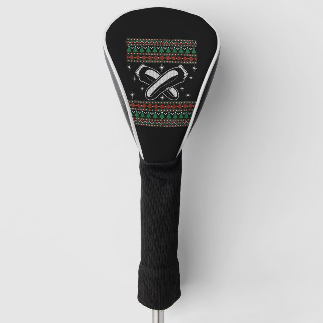 Funda Para Palo De Golf Navidades barber feos suéter navidad (Anverso)