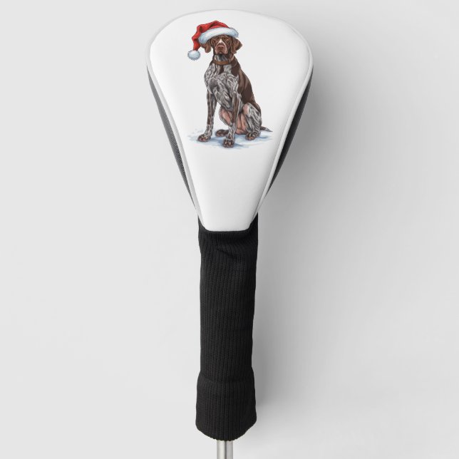 Funda Para Palo De Golf Navidades de moda German Shorthtransmitió Pointe (Anverso)