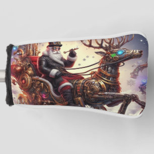 Funda Para Palo De Golf Navidades de steampunk de Santa/Reindeer/invierno
