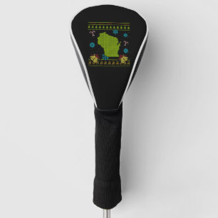 Funda Para Palo De Golf Navidades de Wisconsin Ugly Shirt