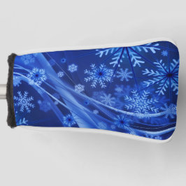 Funda Para Palo De Golf Navidades del Blue Winter Snowflakes