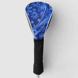 Funda Para Palo De Golf Navidades del Blue Winter Snowflakes