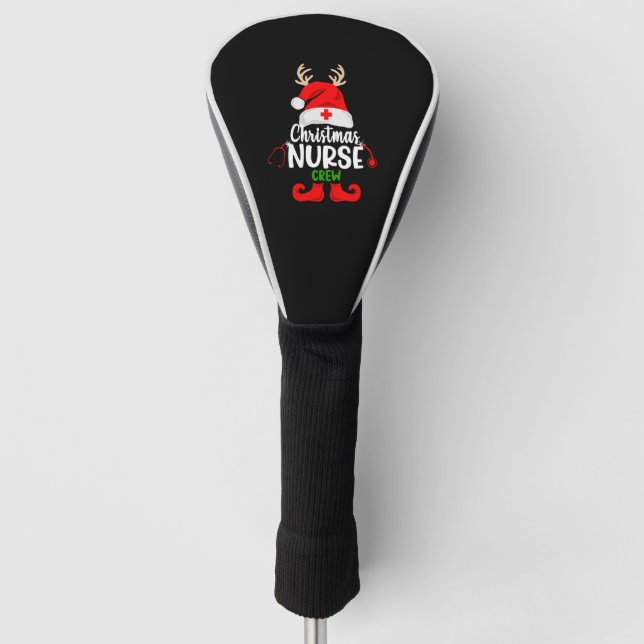 Funda Para Palo De Golf Navidades Enfermera de la Tripulación (Anverso)
