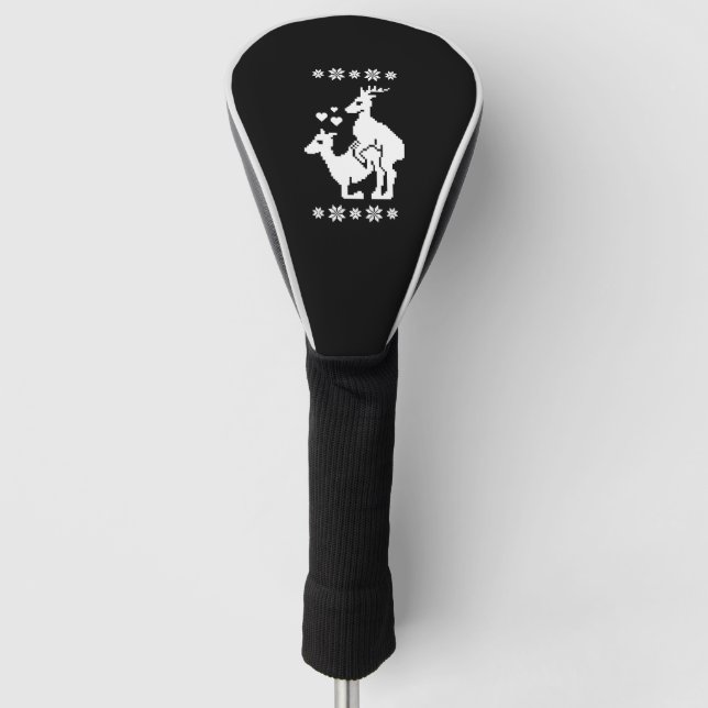Funda Para Palo De Golf Navidades feos de Feliz Navidad (Anverso)